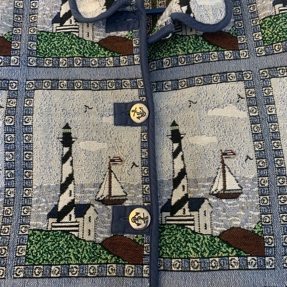 Vintage Blair Woven Lighthouse Jacket Women’s Size Large - Picture 4 of 6